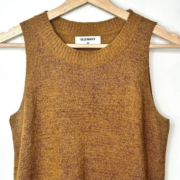 Old Navy Knit Tank Top Woman  Size XS Gold Sleeveless Pullover - Picture 3 of 10